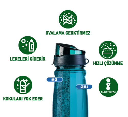 AQUATAB Matara Şişe ve Termos Temizleme Tableti (30 gr)