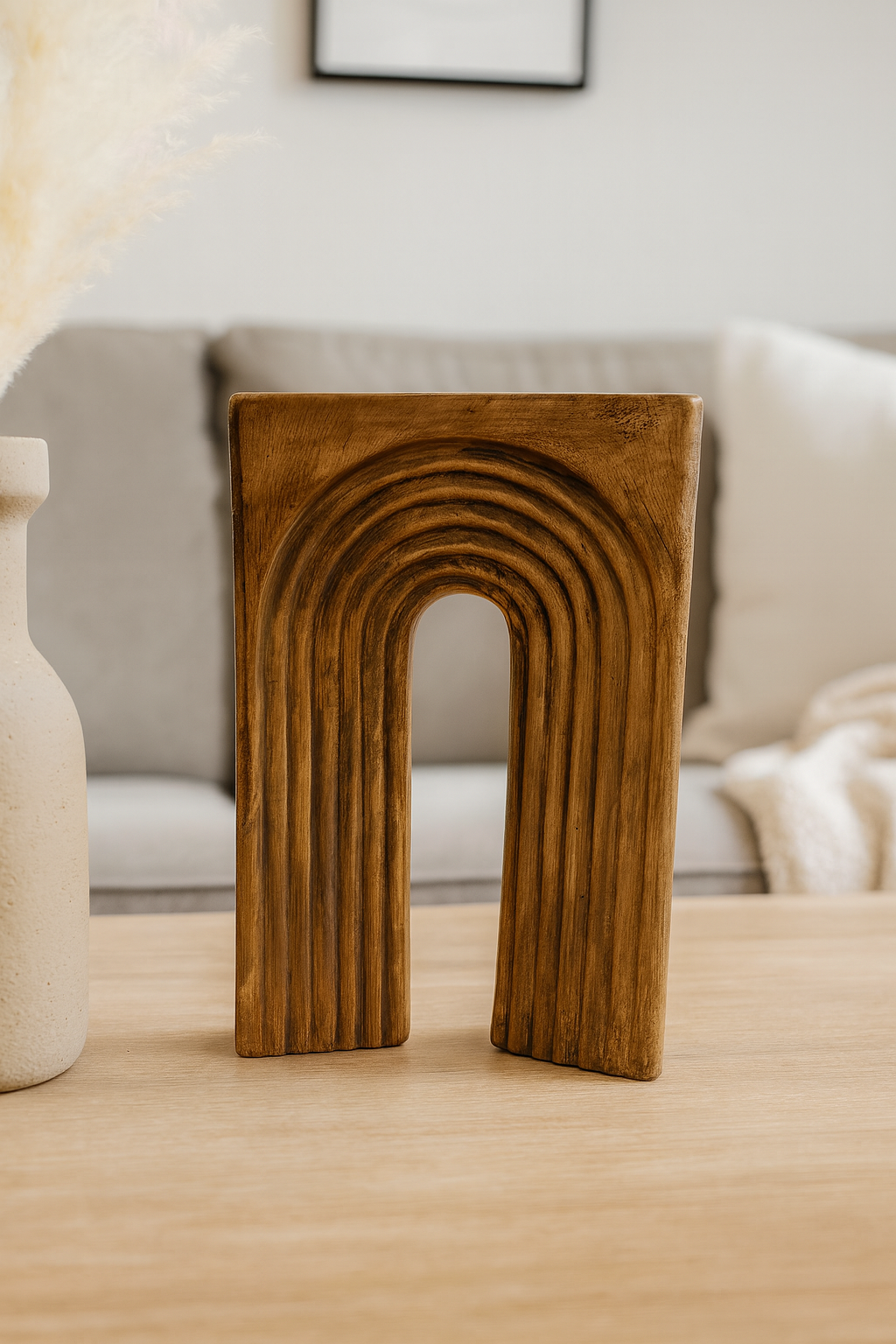 Seramik Kale Biblo Kahverengi 22,5x15 cm Rustik Dekoratif Obje