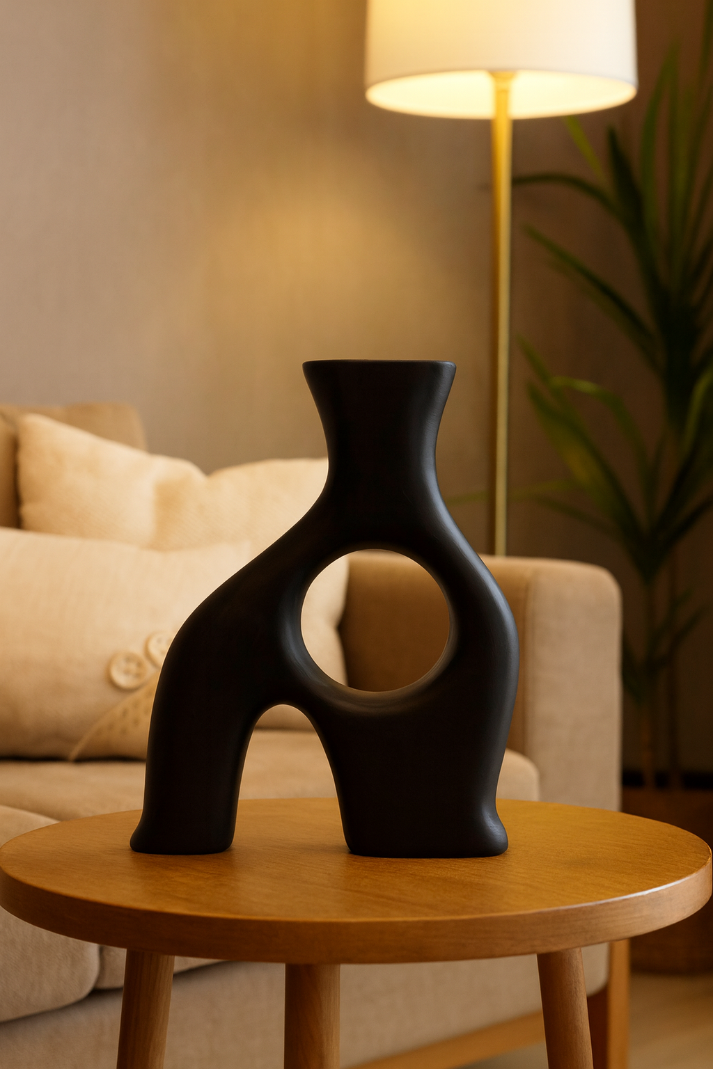 Seramik Falk Dekoratif Vazo 28,5x20 cm – Modern Ev Dekoru