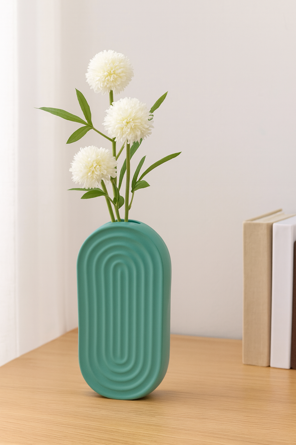 Seramik Gökküşağı Vazo Yeşil 29x14,5 cm