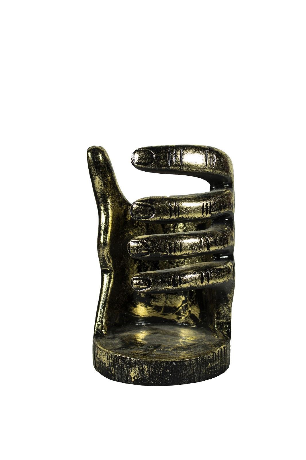 El Dekoratif Şişelik 14x20 cm – Polyester Şişe Tutucu Eskitme Siyah Renk