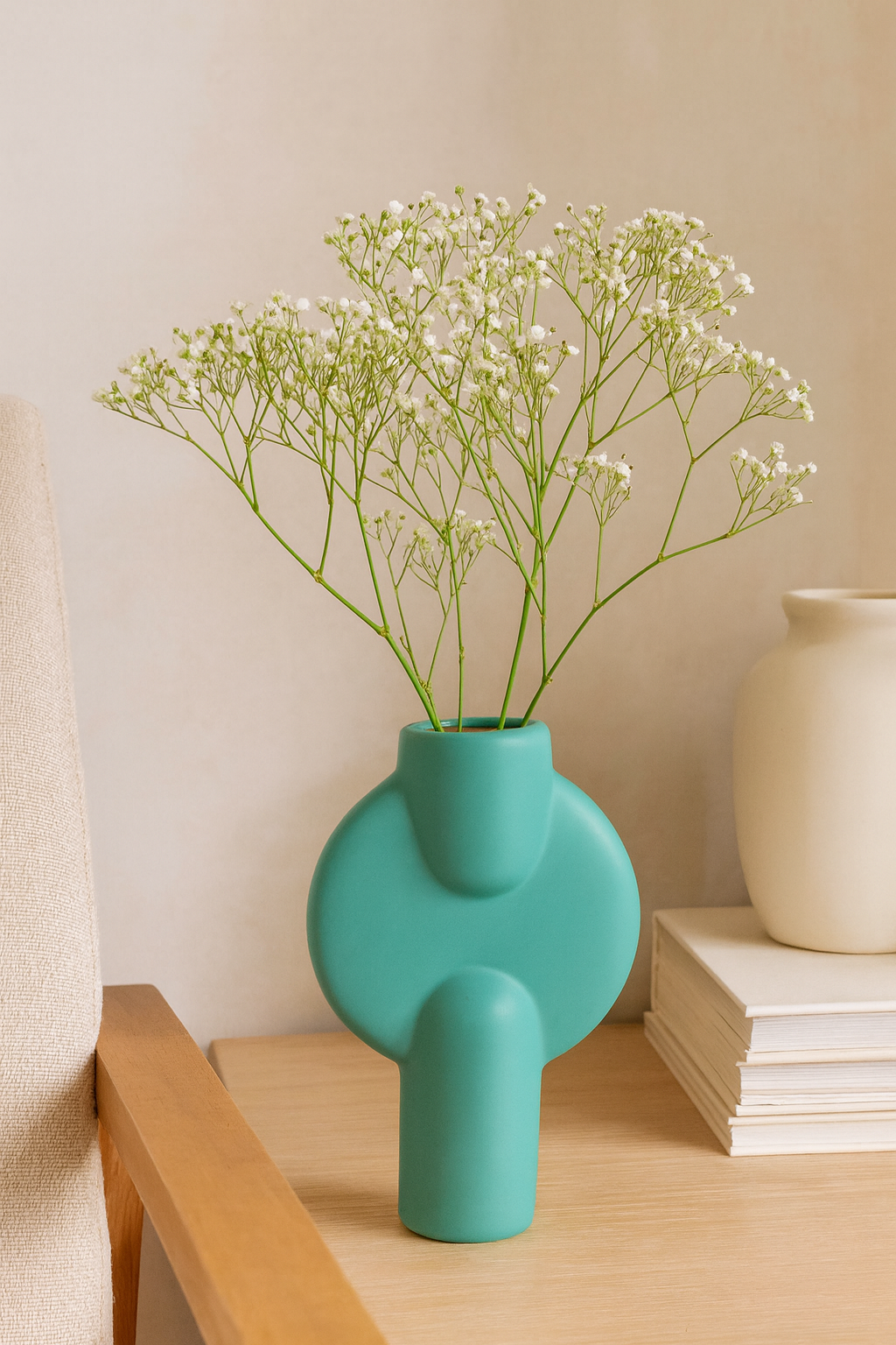 Seramik Büyük Aria Vazo Yeşil 26,5x16,5 cm